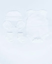 NEWBORN baby gift Set of Four White Sleeveless Onesie Pair of Gloves Pair of Socks Cotton Beanie